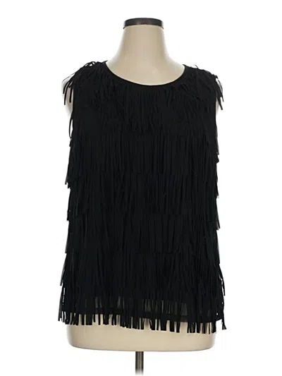 Pre-owned Black Label By Chico's Sleeveless Blouse In Black