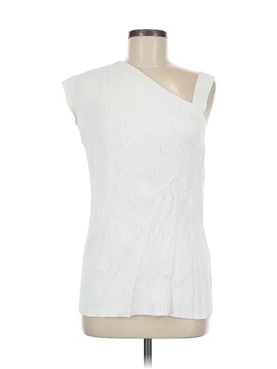 Pre-owned Black Label By Chico's Sleeveless Blouse In White