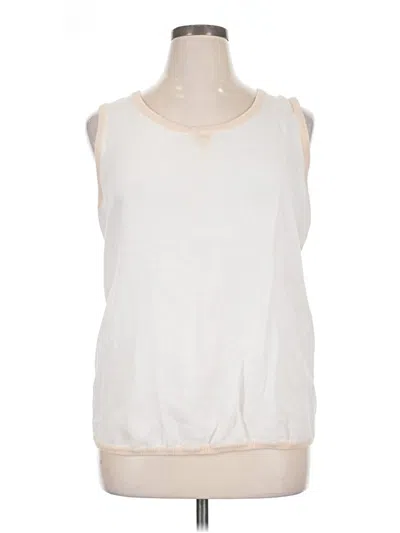 Pre-owned Black Label By Chico's Sweater Vest In White