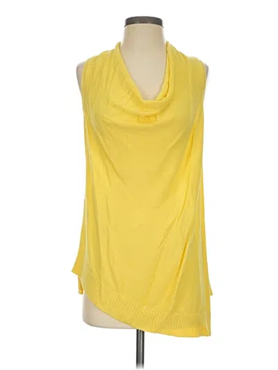 Pre-owned Black Label By Chico's Sweater Vest In Yellow