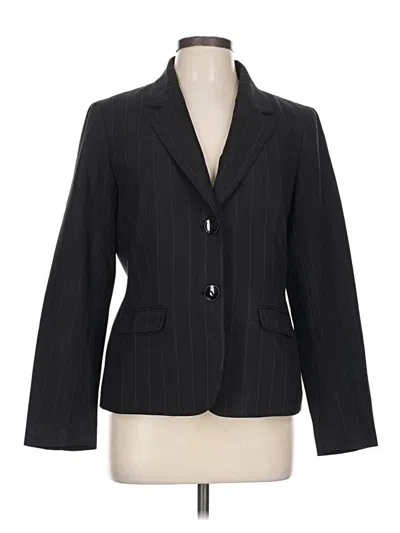 Pre-owned Black Label By Evan Picone 3/4 Sleeve Top Black Square Neckline Tops