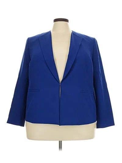 Pre-owned Black Label By Evan Picone Blazer Jacket In Blue