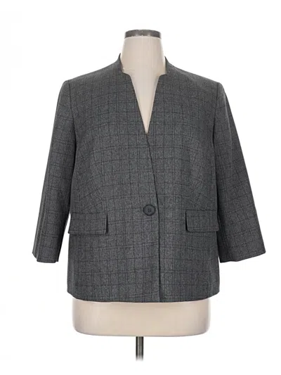 Pre-owned Black Label By Evan Picone Blazer Jacket In Gray