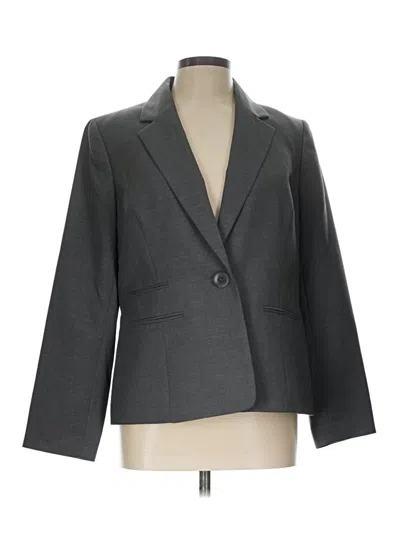 Pre-owned Black Label By Evan Picone Blazer Jacket In Gray