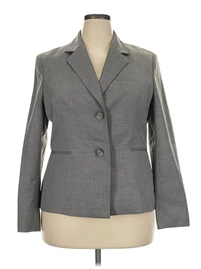 Pre-owned Black Label By Evan Picone Blazer Jacket In Gray