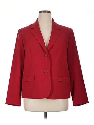 Pre-owned Black Label By Evan Picone Blazer Jacket In Red