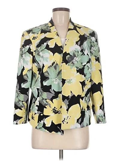 Pre-owned Black Label By Evan Picone Blazer Jacket In Yellow