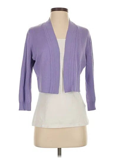 Pre-owned Black Label By Evan Picone Cardigan Sweater In Purple