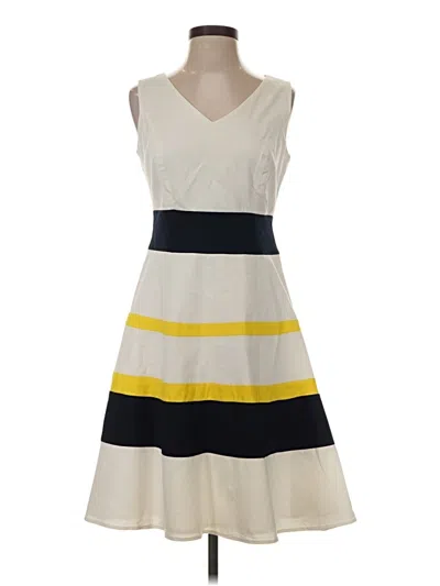 Pre-owned Black Label By Evan Picone Casual Dress In Ivory