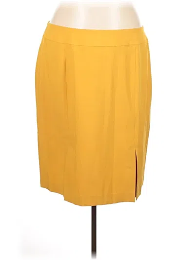 Pre-owned Black Label By Evan Picone Casual Skirt In Yellow