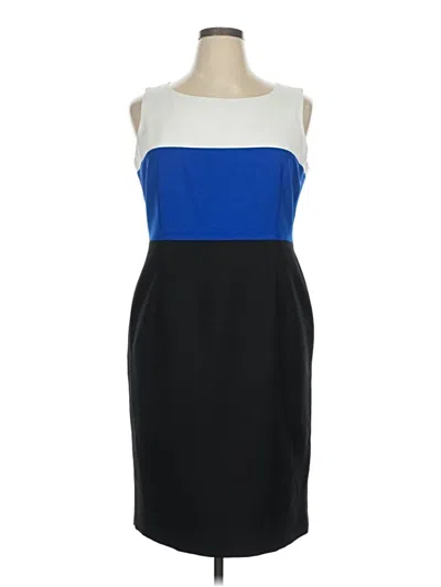 Pre-owned Black Label By Evan Picone Cocktail Dress In Blue
