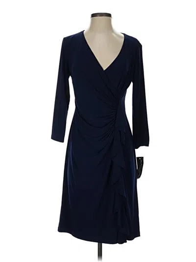Pre-owned Black Label By Evan Picone Cocktail Dress In Blue