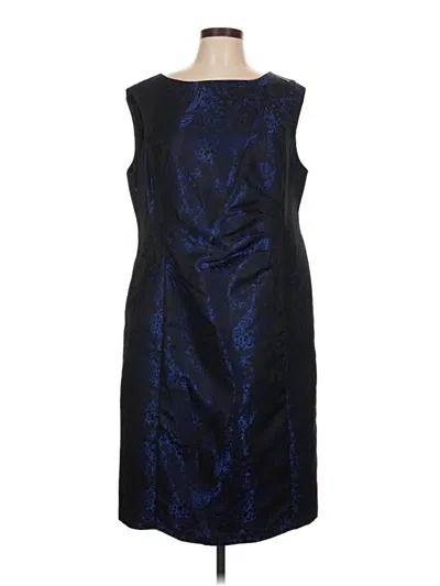 Pre-owned Black Label By Evan Picone Cocktail Dress In Blue