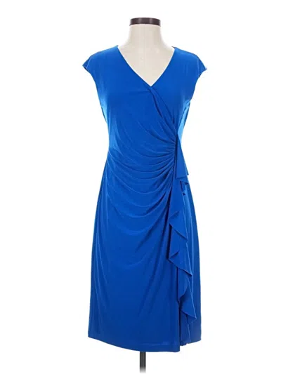Pre-owned Black Label By Evan Picone Cocktail Dress In Blue
