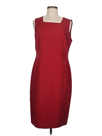 Pre-owned Black Label By Evan Picone Cocktail Dress In Burgundy
