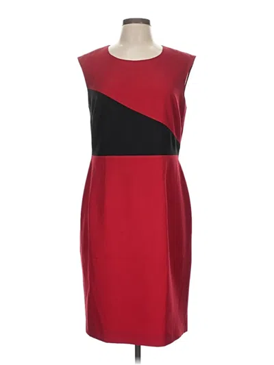 Pre-owned Black Label By Evan Picone Cocktail Dress In Burgundy