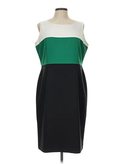 Pre-owned Black Label By Evan Picone Cocktail Dress In Green