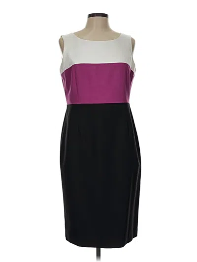 Pre-owned Black Label By Evan Picone Cocktail Dress In Purple