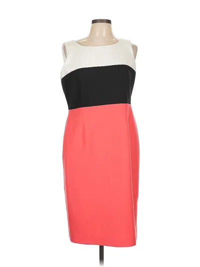 Pre-owned Black Label By Evan Picone Cocktail Dress In Red