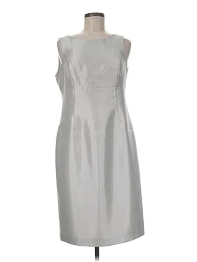 Pre-owned Black Label By Evan Picone Cocktail Dress In Silver