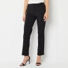 Black Label By Evan Picone Crepe Womens Classic Fit Straight Suit Pant In Black