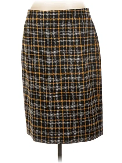 Pre-owned Black Label By Evan Picone Formal Skirt In Brown