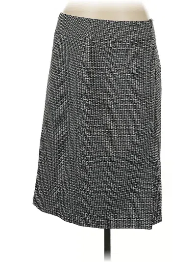 Pre-owned Black Label By Evan Picone Formal Skirt In Gray