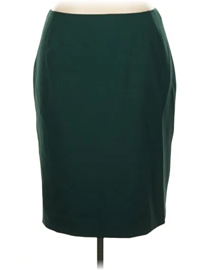 Pre-owned Black Label By Evan Picone Formal Skirt In Green