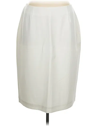 Pre-owned Black Label By Evan Picone Formal Skirt In Ivory