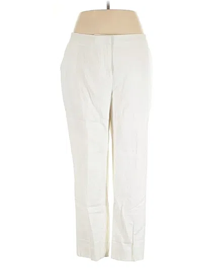 Pre-owned Black Label By Evan Picone Linen Pants In White