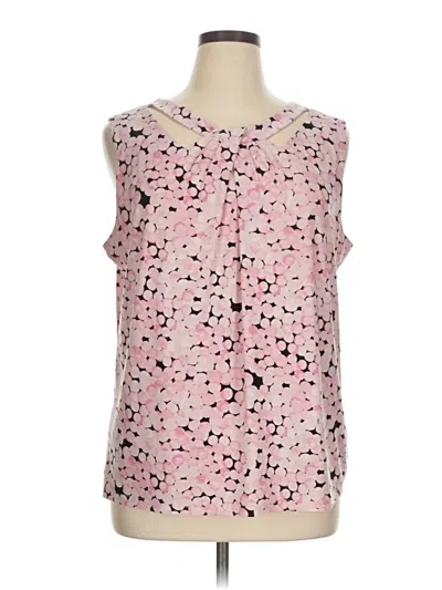 Pre-owned Black Label By Evan Picone Sleeveless Blouse In Pink