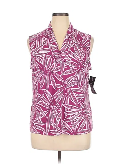 Black Label By Evan Picone Sleeveless Blouse In Pink
