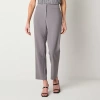Black Label By Evan Picone Womens Classic Fit Straight Suit Pant In Gray