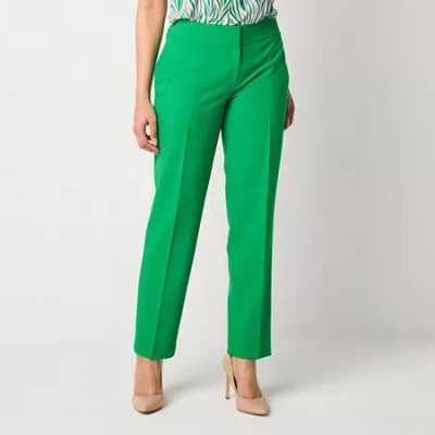 Black Label By Evan Picone Womens Classic Fit Straight Suit Pant In Green