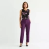 Black Label By Evan Picone Womens Classic Fit Straight Suit Pant In Purple