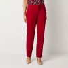 Black Label By Evan Picone Womens Classic Fit Straight Suit Pant In Red