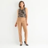 Black Label By Evan Picone Womens Classic Fit Straight Suit Pant In Sand