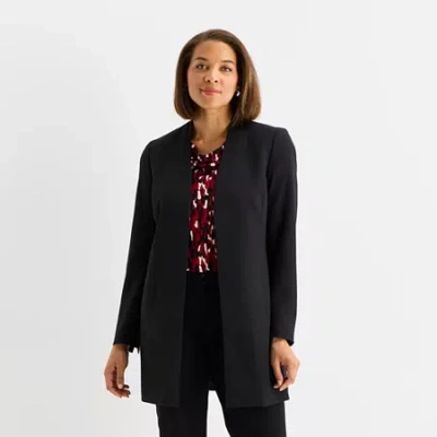 Black Label By Evan Picone Womens Classic Fit Suit Jacket In Black