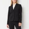 Black Label By Evan Picone Womens Classic Fit Suit Jacket In Black