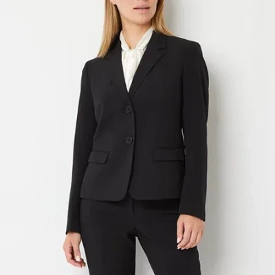 Black Label By Evan Picone Womens Classic Fit Suit Jacket In Black