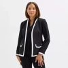 Black Label By Evan Picone Womens Classic Fit Suit Jacket In Black