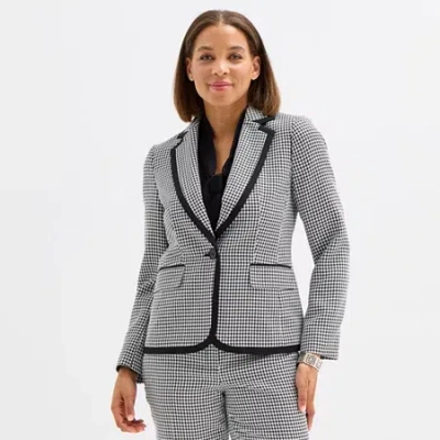 Black Label By Evan Picone Womens Classic Fit Suit Jacket In Black