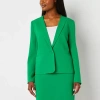 Black Label By Evan Picone Womens Classic Fit Suit Jacket In Green