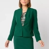 Black Label By Evan Picone Womens Classic Fit Suit Jacket In Green