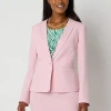 Black Label By Evan Picone Womens Classic Fit Suit Jacket In Pink