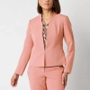 Black Label By Evan Picone Womens Classic Fit Suit Jacket In Pink