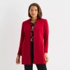 Black Label By Evan Picone Womens Classic Fit Suit Jacket In Red