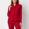 Black Label By Evan Picone Womens Classic Fit Suit Jacket In Red