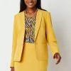 Black Label By Evan Picone Womens Classic Fit Suit Jacket In Yellow