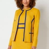 Black Label By Evan Picone Womens Classic Fit Suit Jacket In Yellow